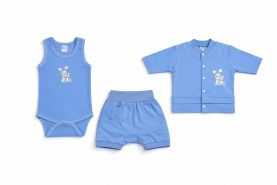 Bebi set kratak rukav plava 68