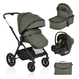 Cangaroo Kolica za bebe Joker 3u1 - Olive Green