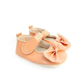 Leoncino Nehodajuće baletanke lakovane sa mašnicom - Apricot