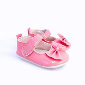Leoncino Nehodajuće baletanke lakovane sa mašnicom - Pink